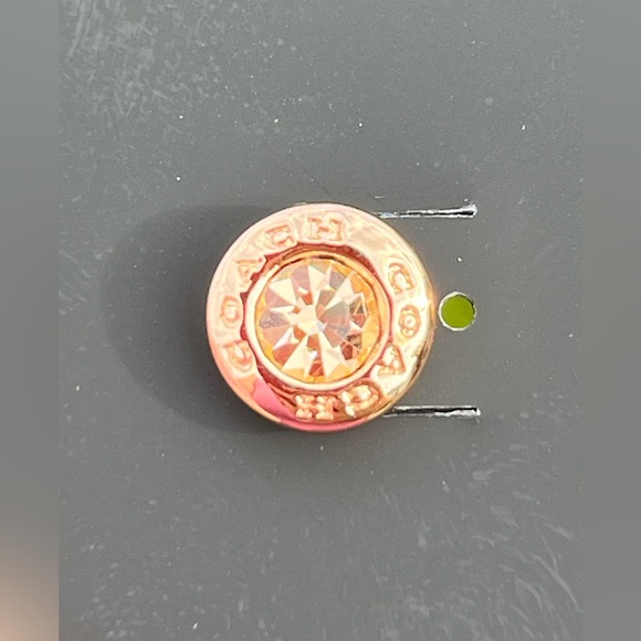 NWT Coach Rose Color Stud Earrings for Pierced Ears - Picture 3 of 4